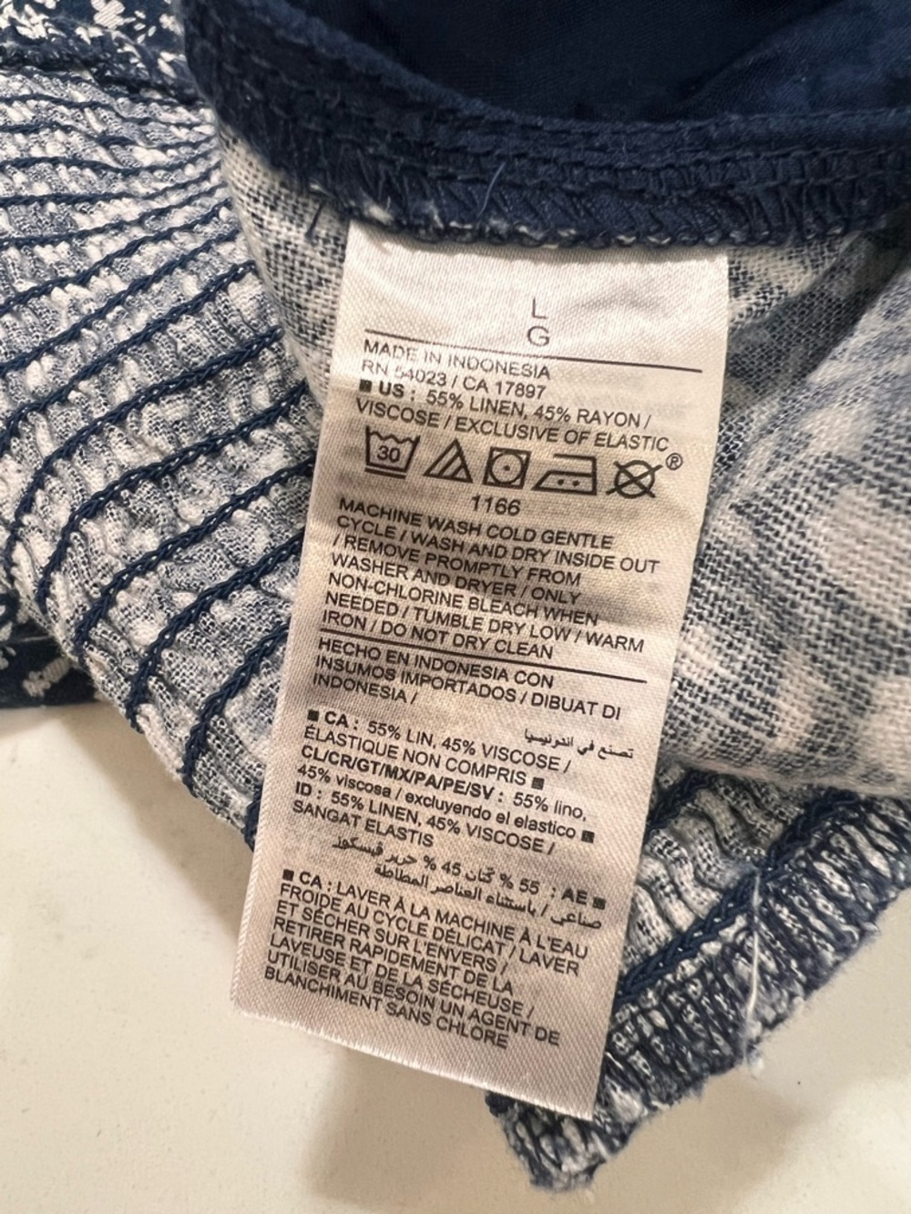 Old Navy Navy and White Floral Midi Sundress with Tie Straps - Picture 11 of 12